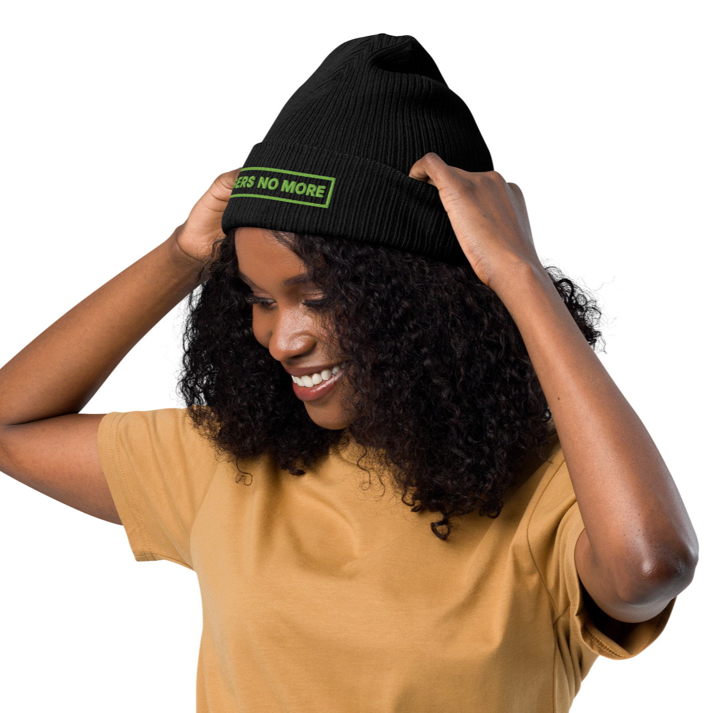 Green Logo SNM Organic Cotton Embroidered Beanie