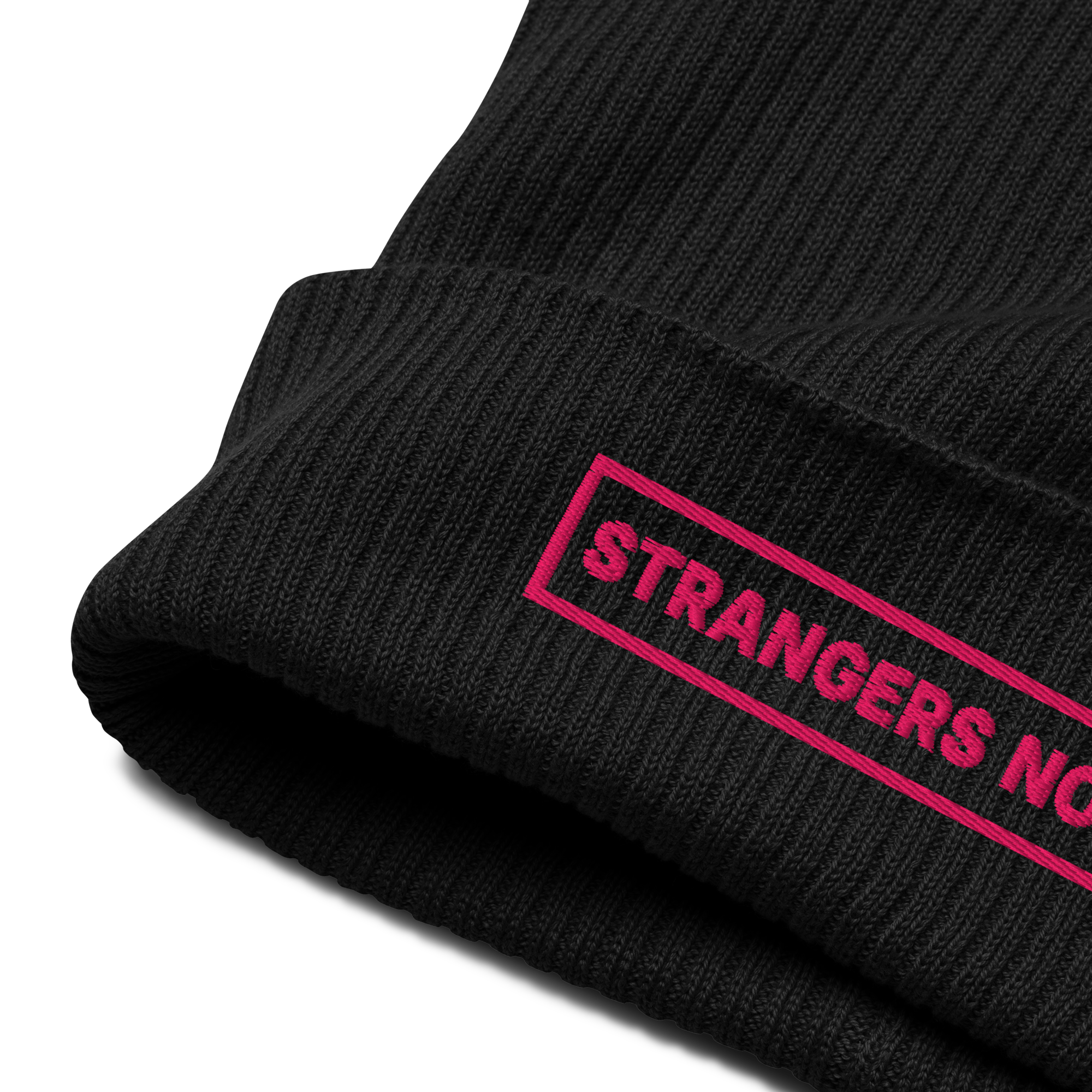 Pink Logo SNM Organic Cotton Embroidered Beanie