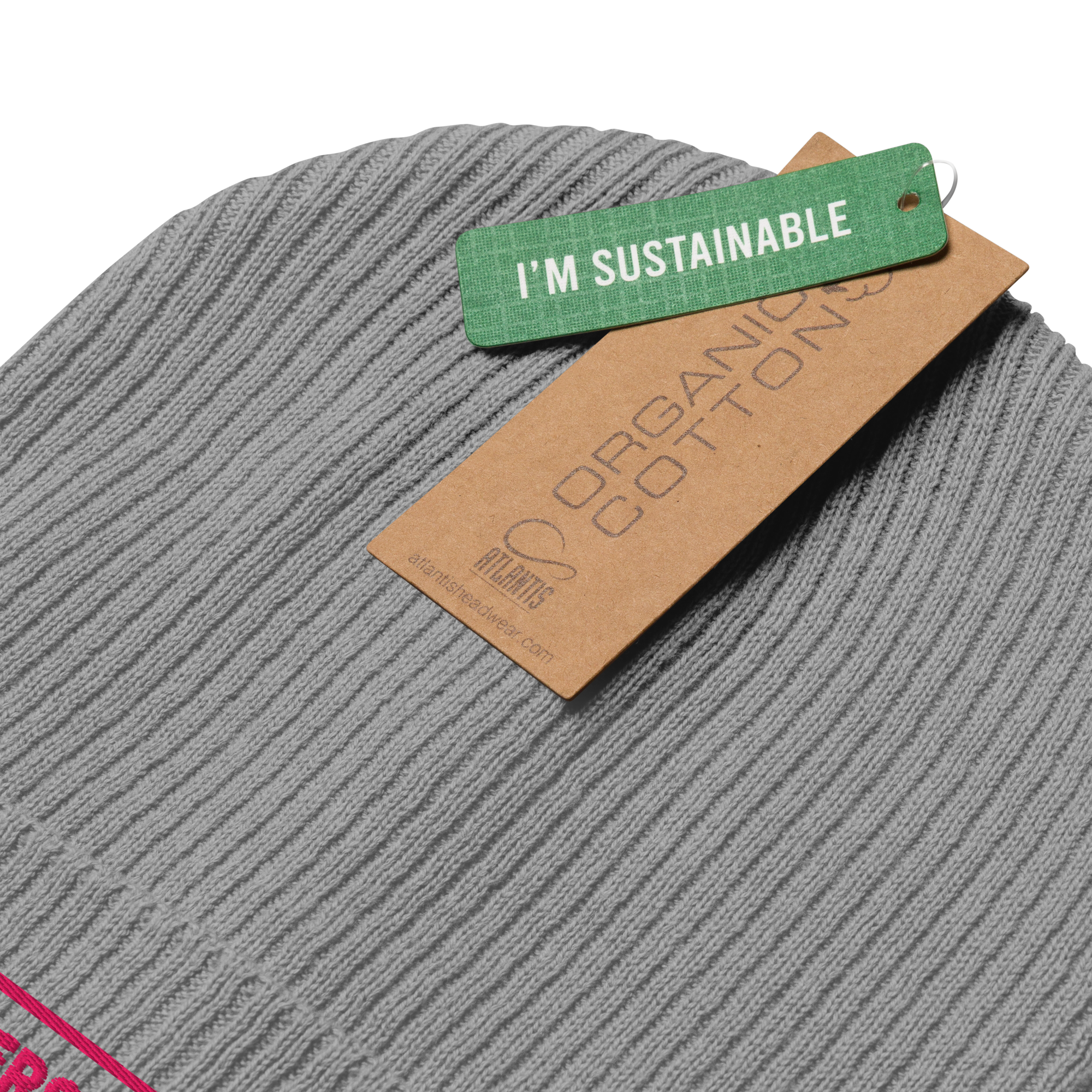 Pink Logo SNM Organic Cotton Embroidered Beanie