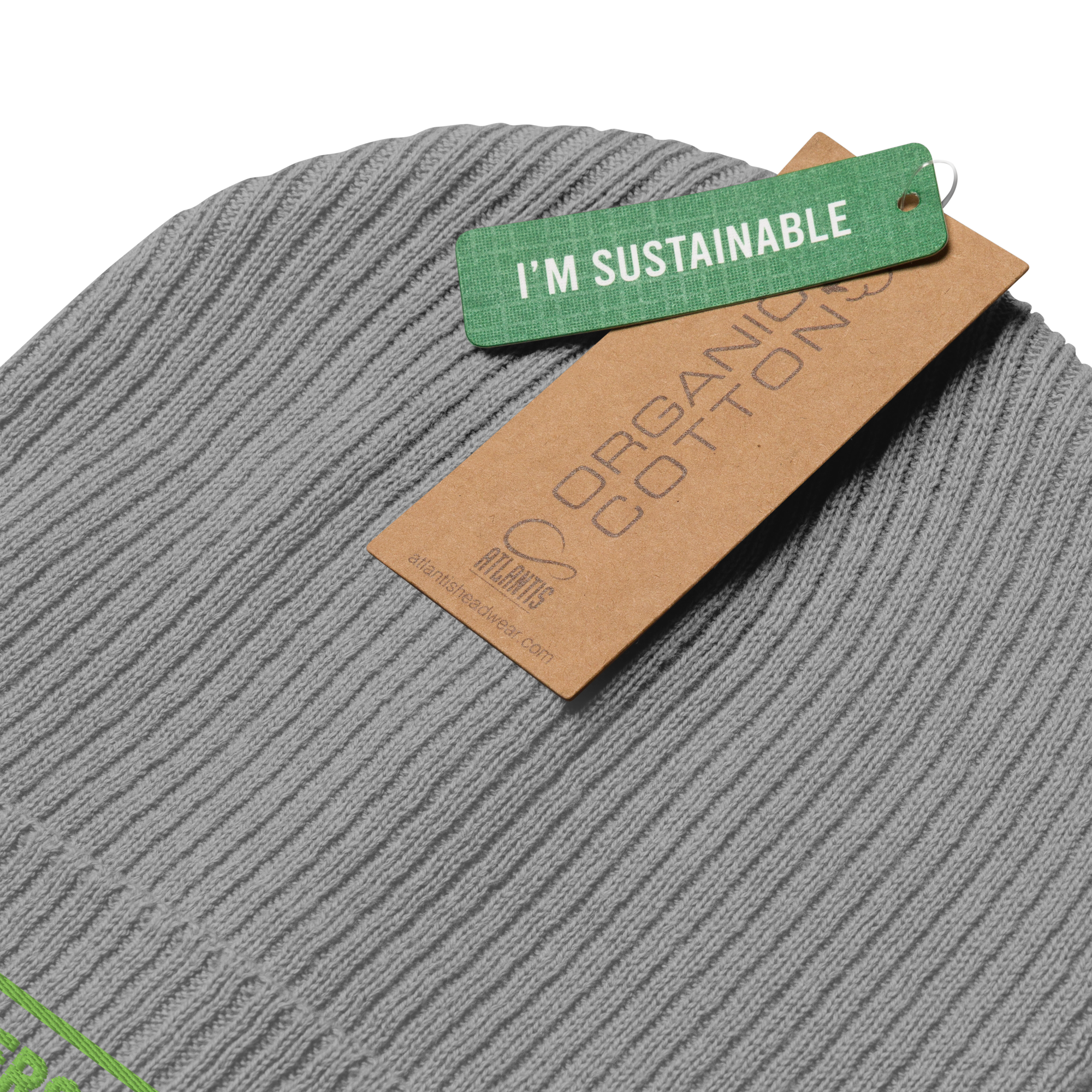 Green Logo SNM Organic Cotton Embroidered Beanie