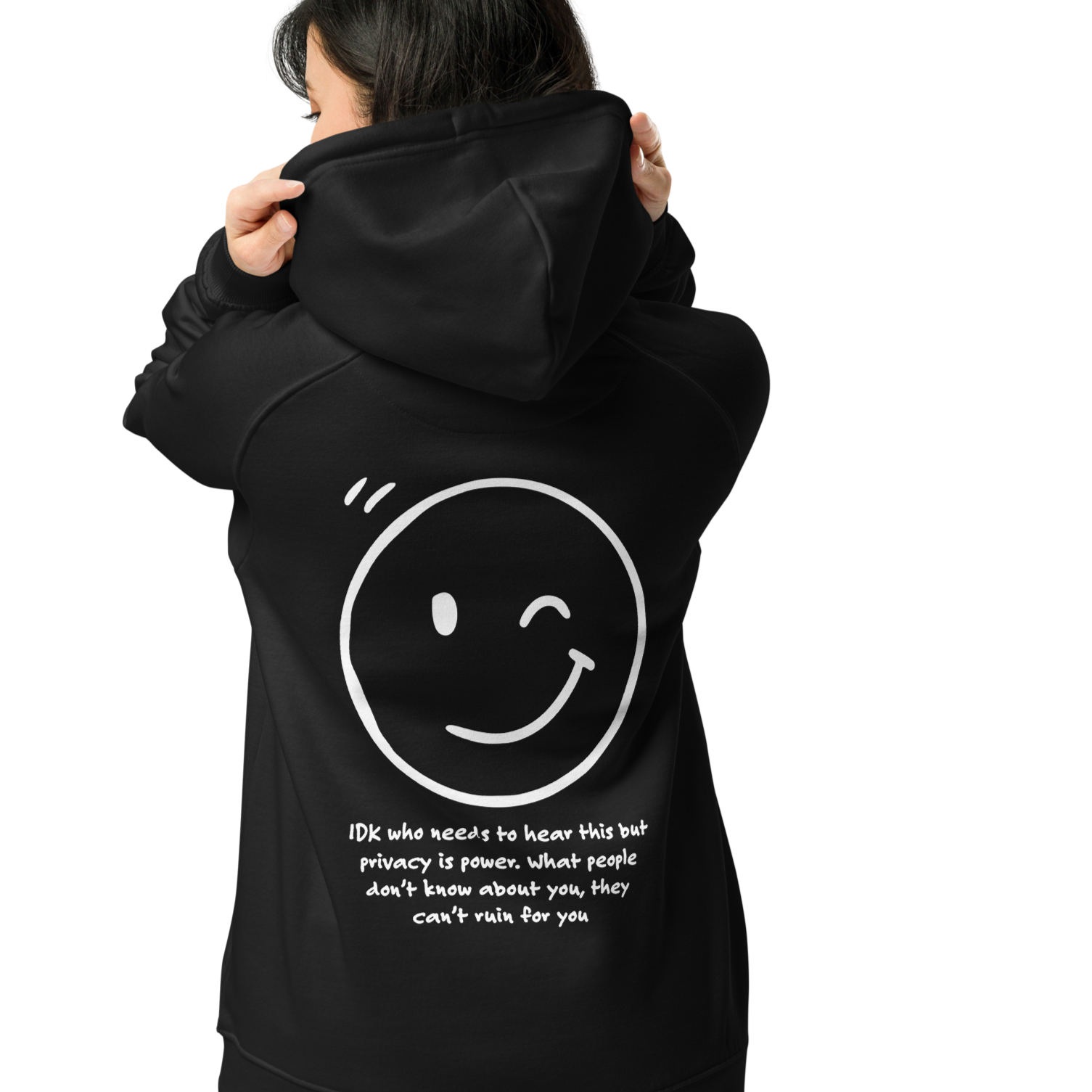 IDK... Privacy Is Power Organic Cotton Embroidered Hoodie // Unisex
