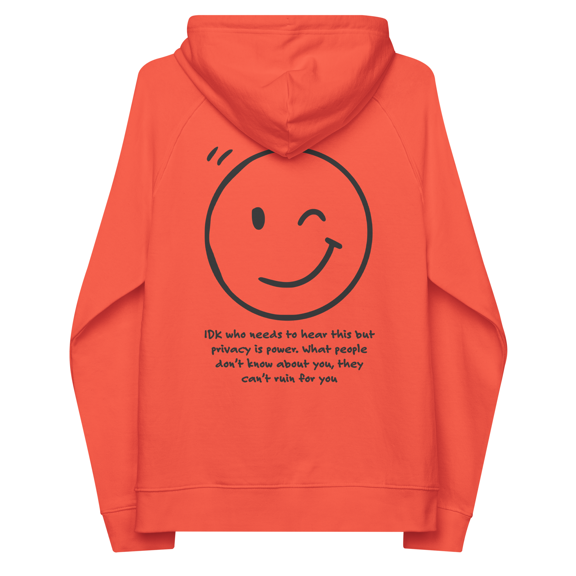 IDK... Privacy Is Power Organic Cotton Embroidered Hoodie // Unisex