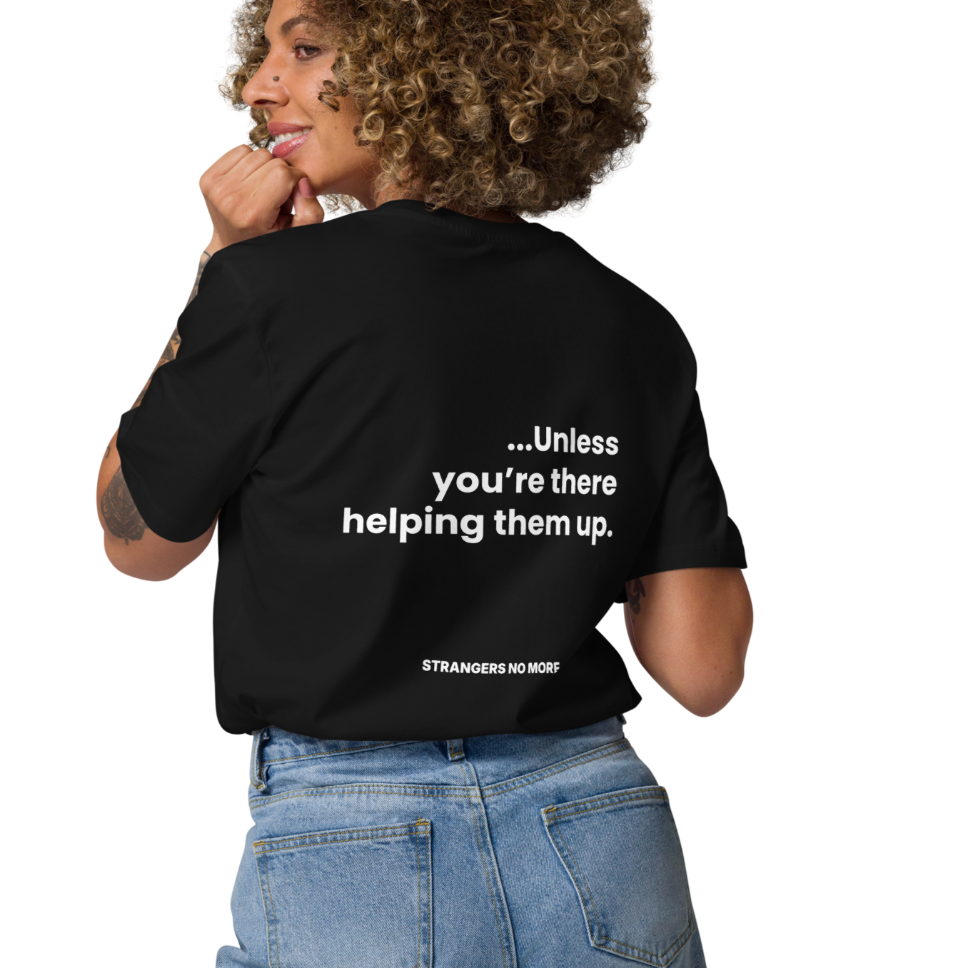 Don't Look Down / Help Them Up Organic Cotton T-Shirt // Unisex