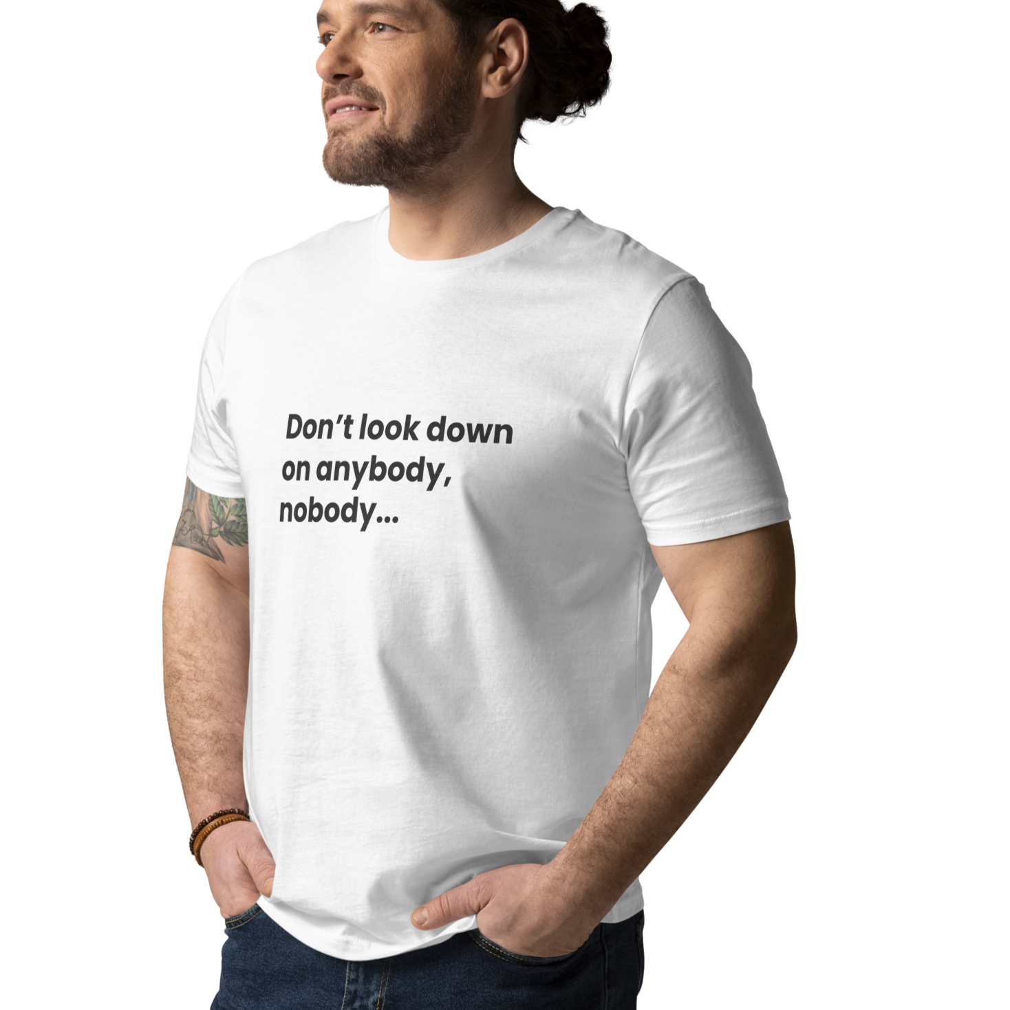 Don't Look Down / Help Them Up Organic Cotton T-Shirt // Unisex
