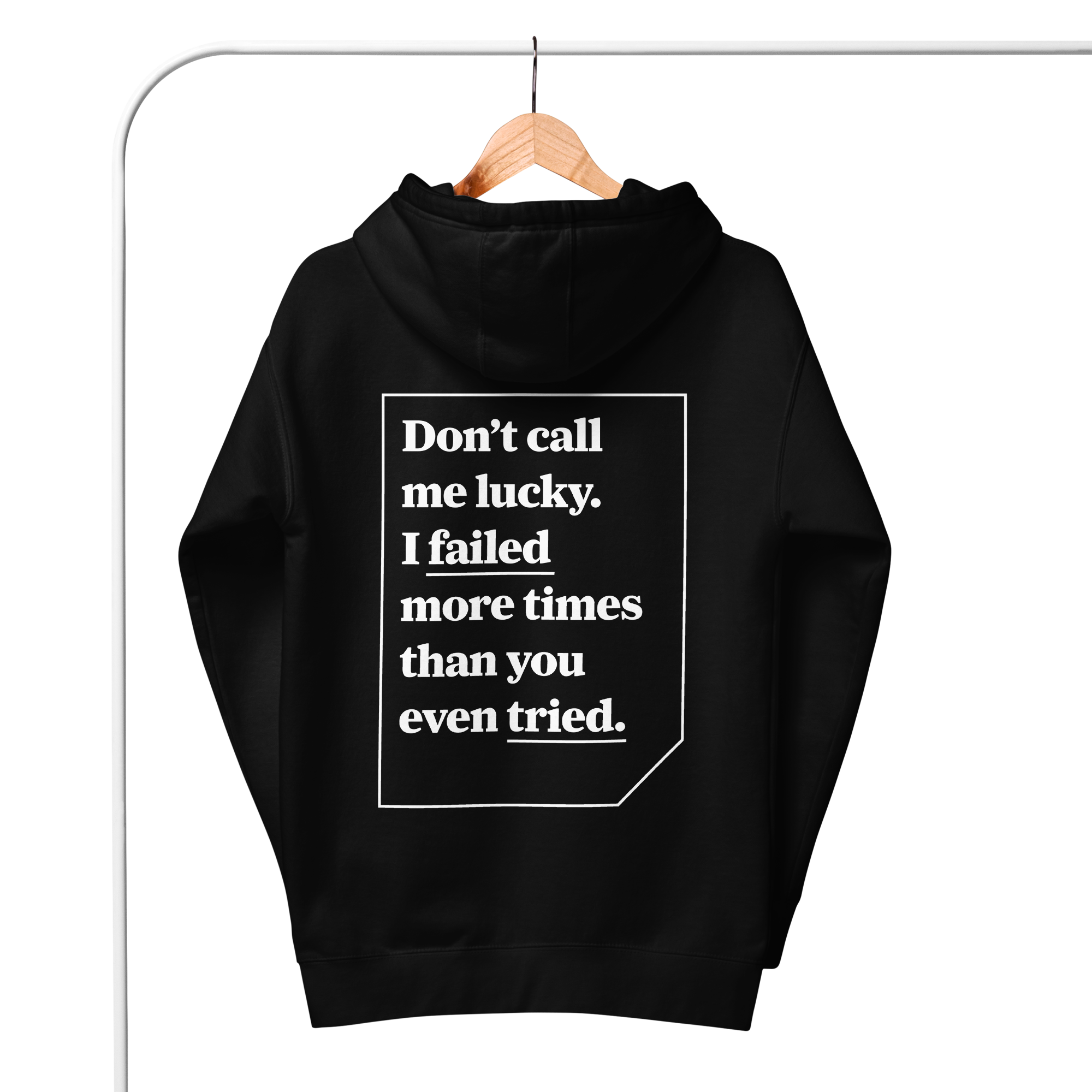 Don't Call Me Lucky Cotton Embroidered Hoodie // Unisex