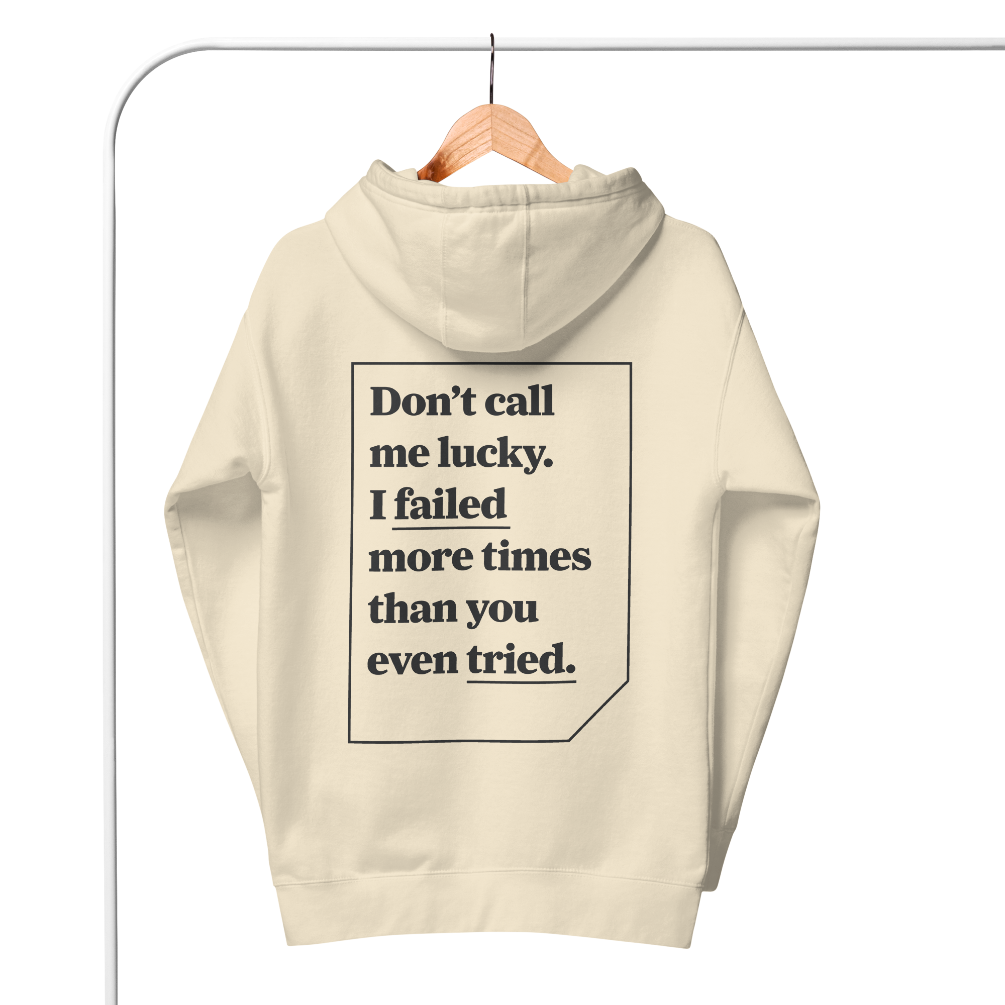 Don't Call Me Lucky Cotton Embroidered Hoodie // Unisex
