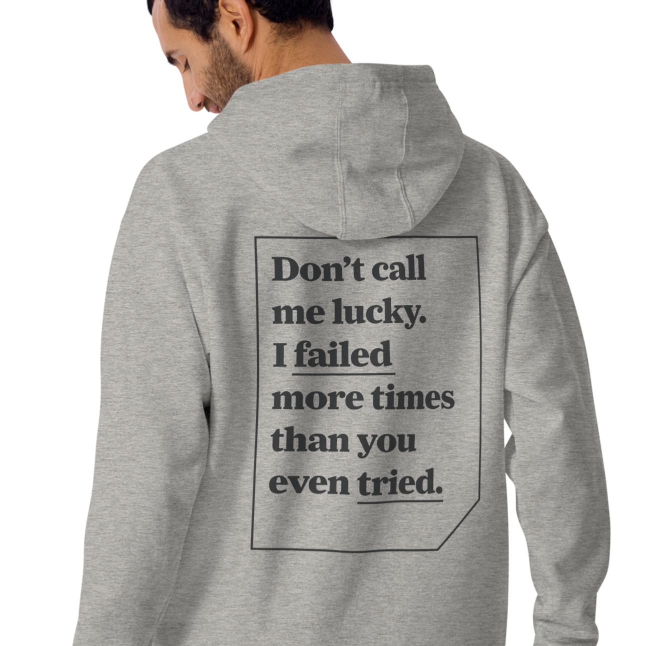 Don't Call Me Lucky Cotton Embroidered Hoodie // Unisex