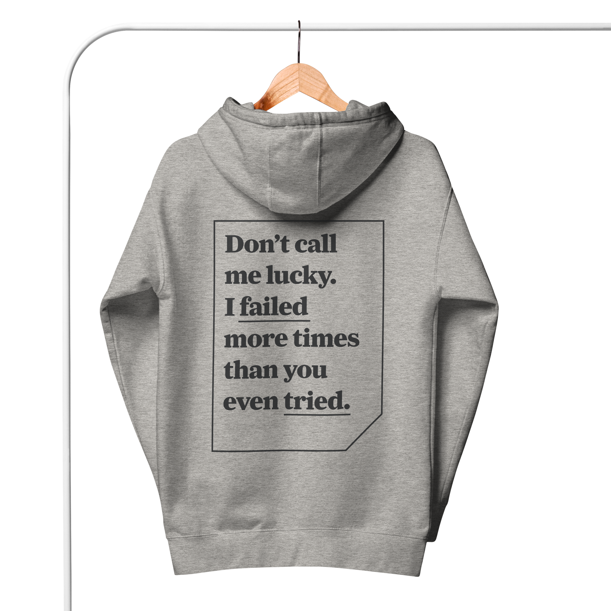 Don't Call Me Lucky Cotton Embroidered Hoodie // Unisex