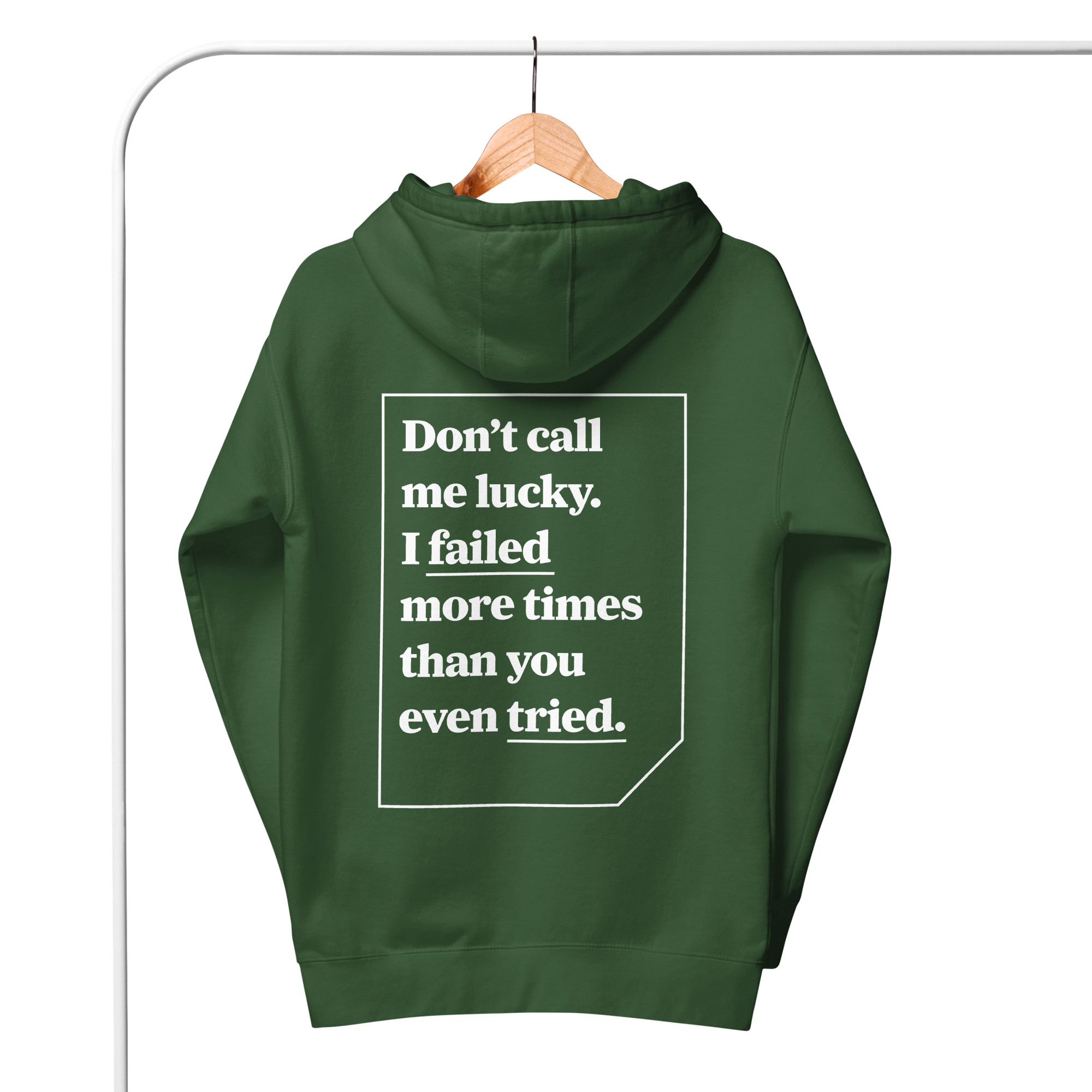 Don't Call Me Lucky Cotton Embroidered Hoodie // Unisex