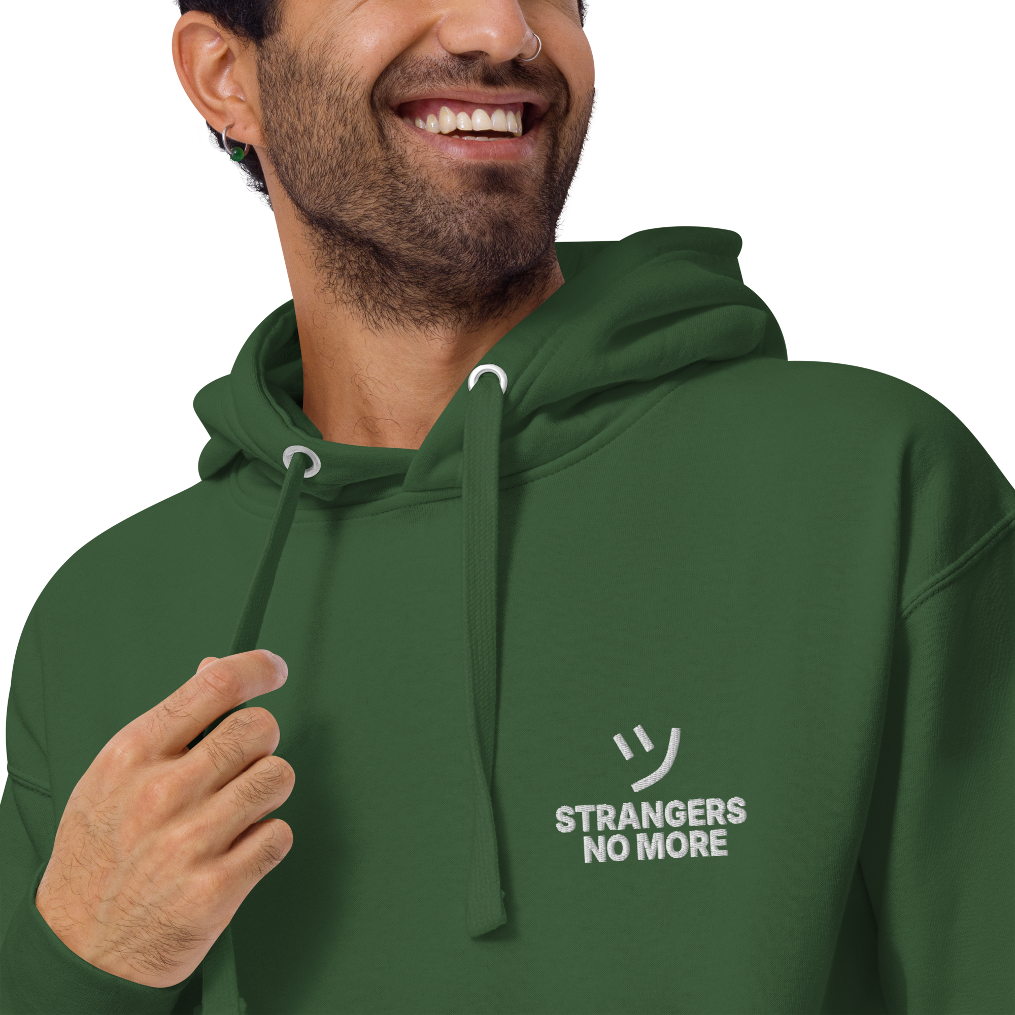 Be As Happy As You Seem Cotton Embroidered Hoodie // Unisex