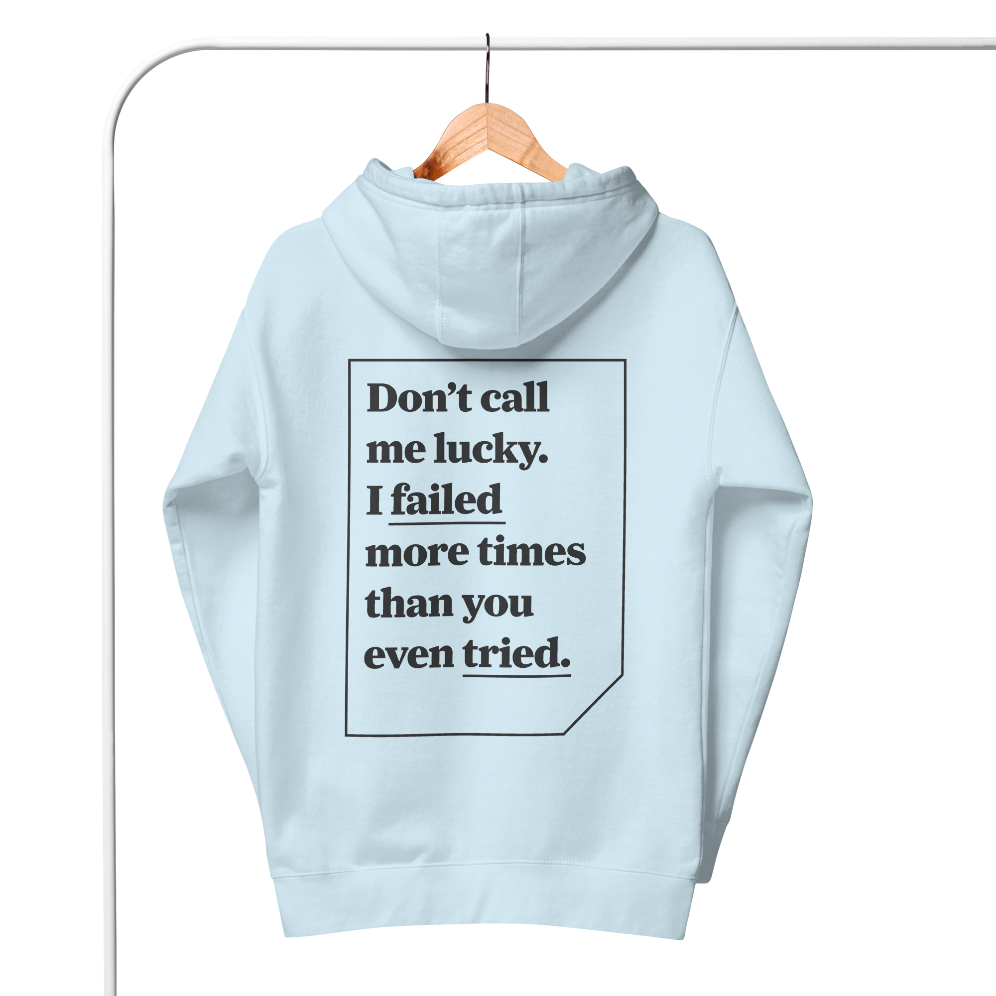 Don't Call Me Lucky Cotton Embroidered Hoodie // Unisex