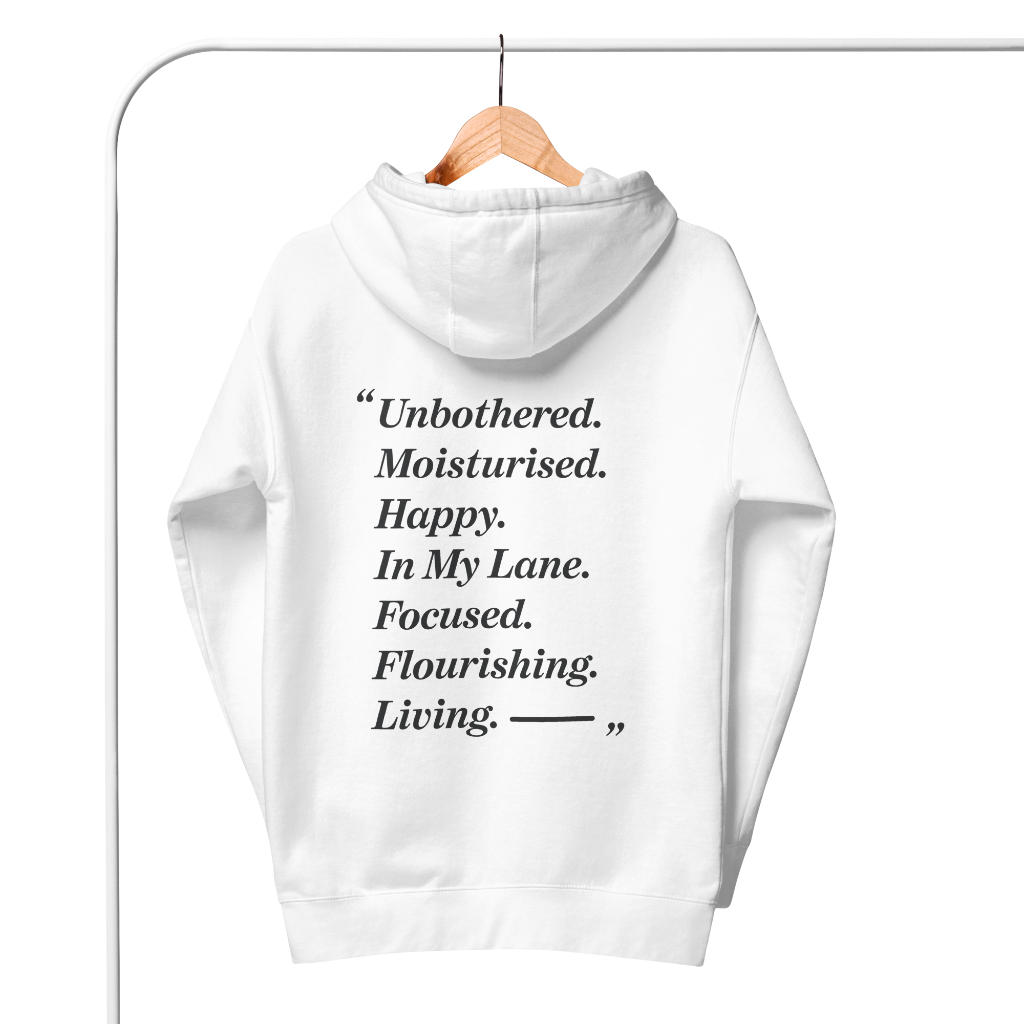 In My Lane... Cotton Embroidered Hoodie // Unisex
