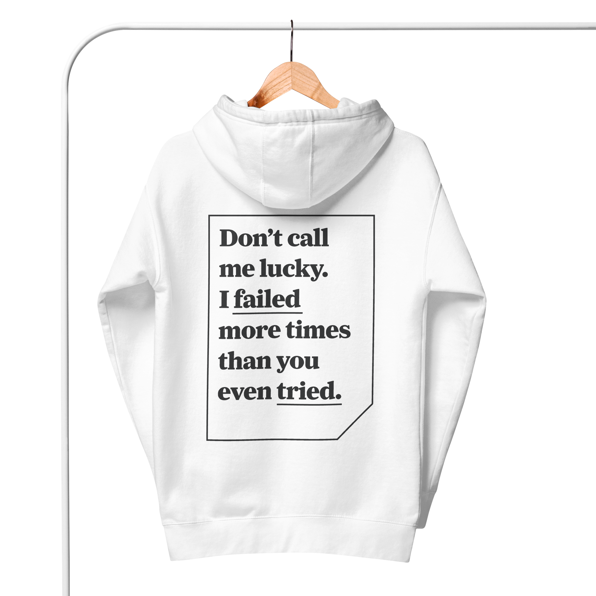 Don't Call Me Lucky Cotton Embroidered Hoodie // Unisex