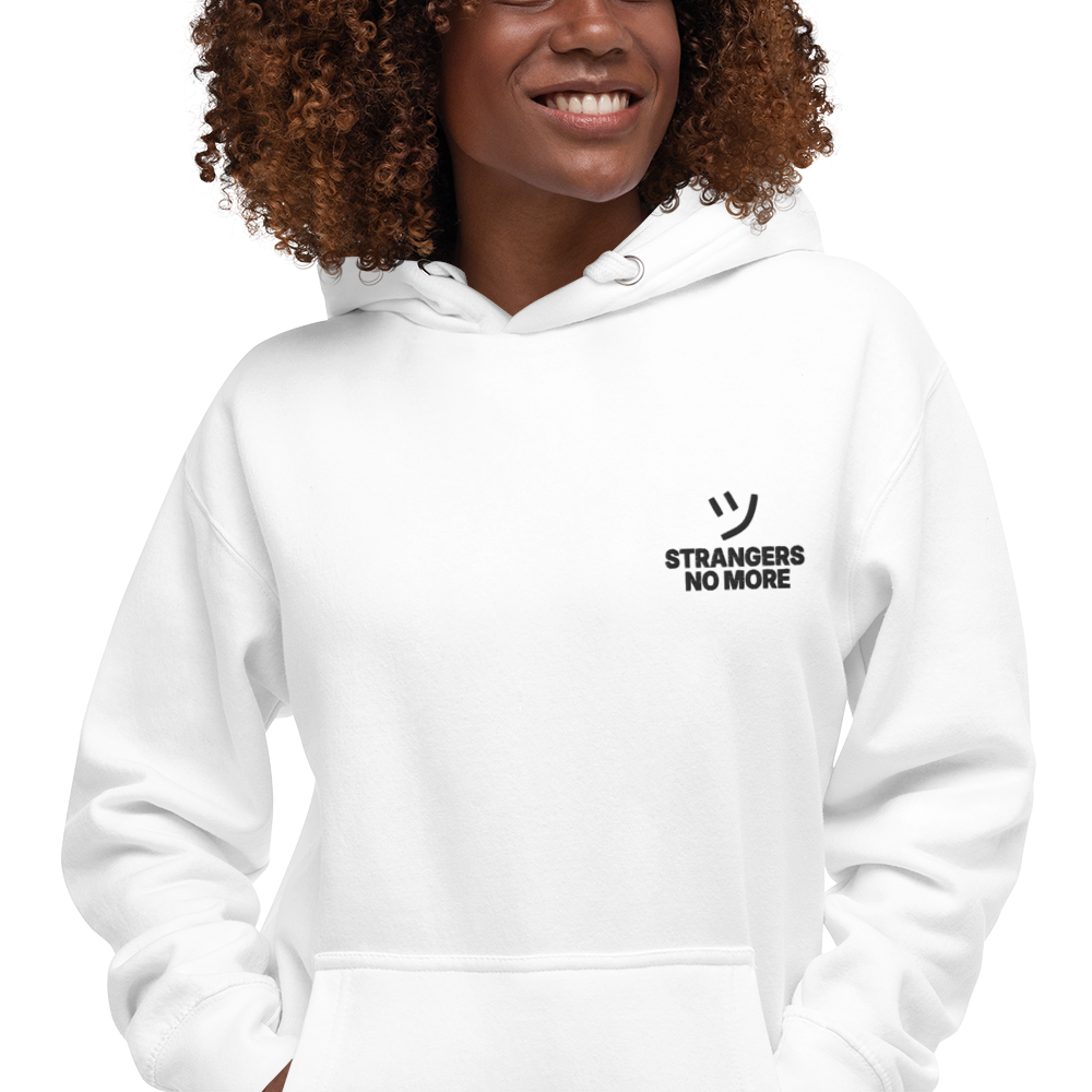 Be As Happy As You Seem Cotton Embroidered Hoodie // Unisex